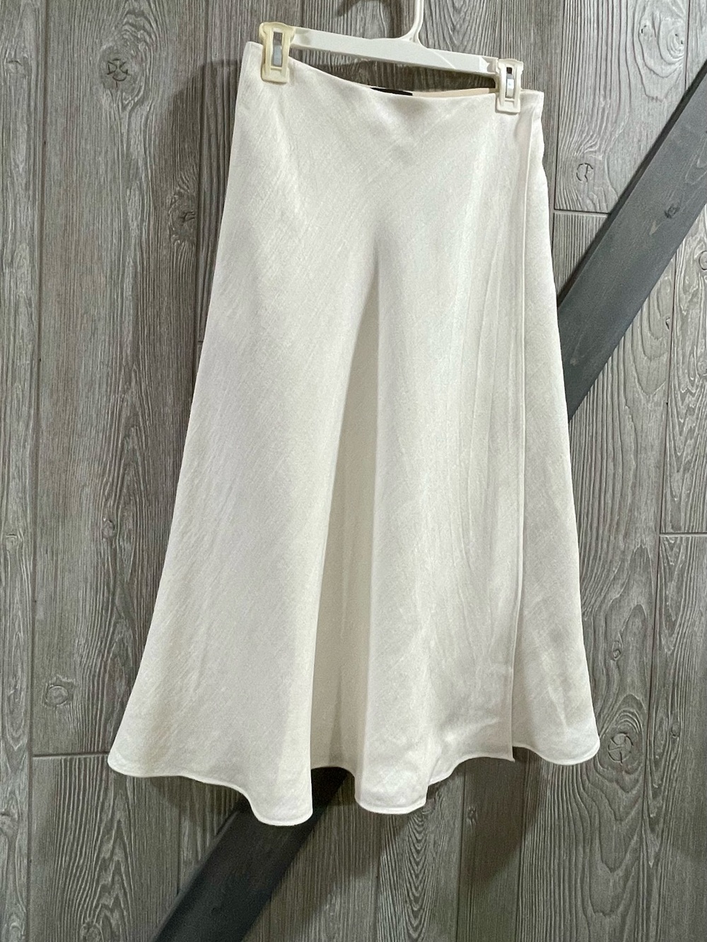 Theory Ivory A-Line Midi Skirt
